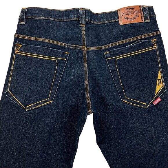 Alini PCK Jeans Women's Denim Jeans Size 33 Stretch Mid Rise Slim Leg Navy - Picture 3 of 12